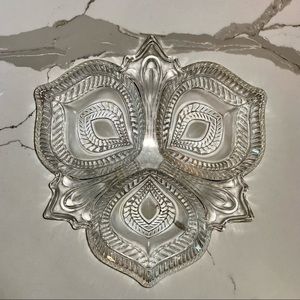 10” Mandala Inspired Glass Candy Dish NIB